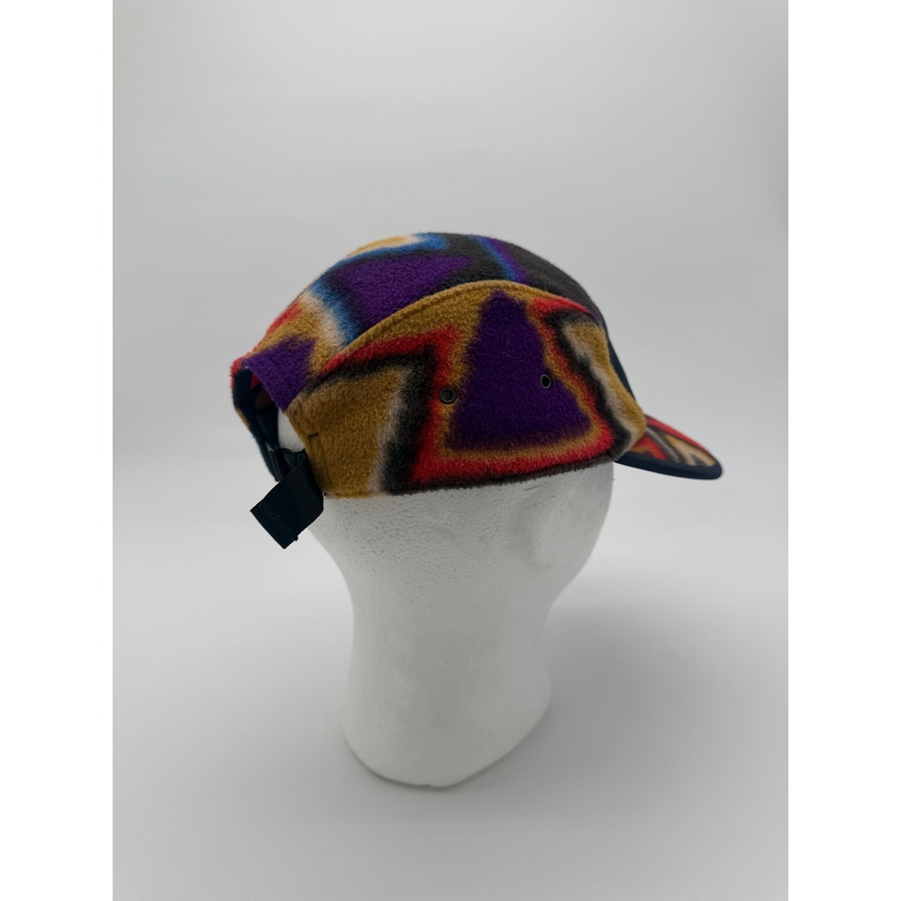 Vintage Patagonia Fleece Cap Aztec Pattern w/ Zip Pocket Rare Synchilla Hat - Picture 4 of 11